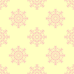 Seamless pattern of snowflakes