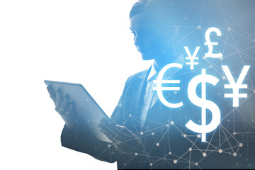 Financial technology concept.
