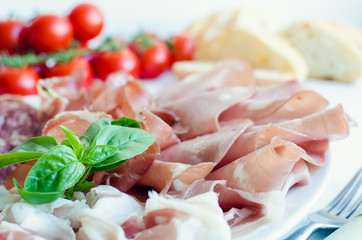 Cold smoked meat plate