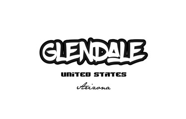 United States glendale arizona city graffitti font typography design