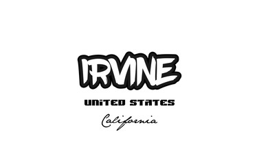 United States irvine california city graffitti font typography design