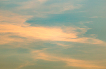 clouds in the sky at sunset as background