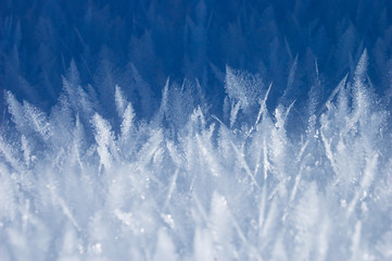 Texture of hoarfrost