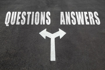 Fototapeta premium Questions or answers choice concept