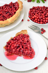 Piece of cowberry pie