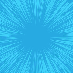 Fototapeta premium Superhero frame, Comic book radial lines background, Manga or anime speed graphic texture, Explosion vector illustration , Rectangle fight stamp for card, Sun ray or star burst element.