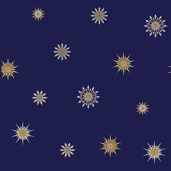 Seamless pattern, background with decorative stars. 