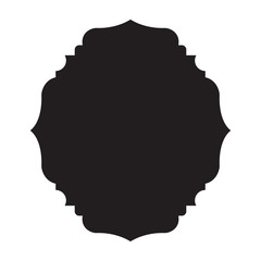 Obraz premium heraldic black silhouette decorative frame