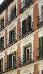 Fragment of building in Madrid . Spain  