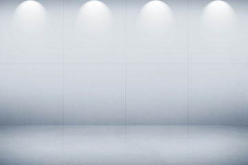 White wall with light