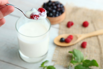 Yogurt with berries