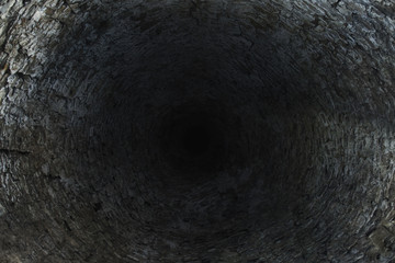 dark and mystical abyss on the well - obrazy, fototapety, plakaty