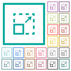 Maximize element flat color icons with quadrant frames