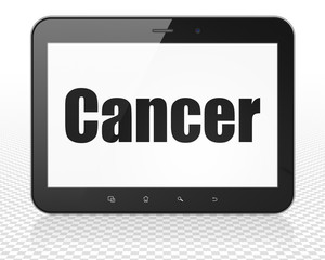 Health concept: Tablet Pc Computer with Cancer on display