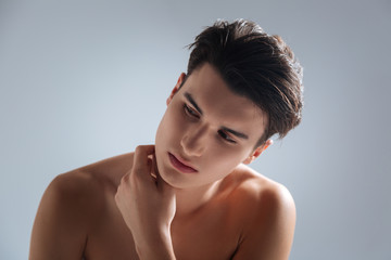 Obraz premium Kind male person posing on camera