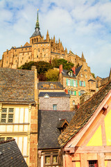 view up Mont Saint-Michel to the abbey