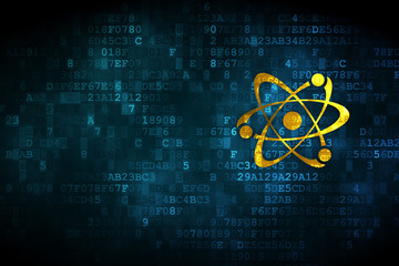 Science concept: Molecule on digital background