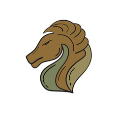 animal head  horse brown