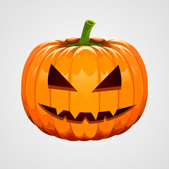 Pumpkin for Halloween on white background