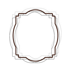heraldic monochrome silhouette decorative frame and dotted