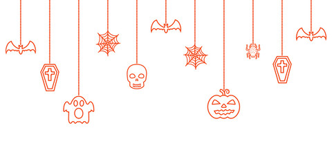 Halloween hanging ornaments background
