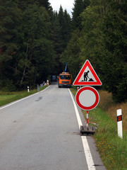 Straße gesperrt wegen Bauarbeiten