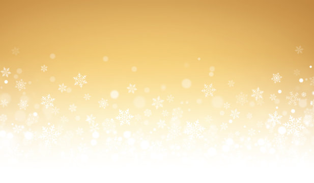 Festive winter gold background