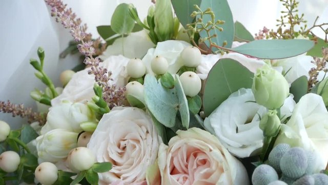 beautiful modern wedding bouquet, Bouquet of fresh roses