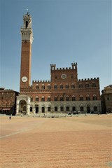 Siena piazza del campo and town hall