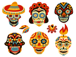 Dead Day Mexico Skulls Set 