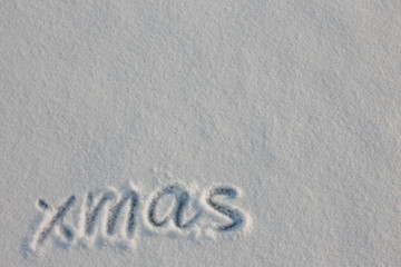 Snow-covered lake. Snow cover. Copy Space. text 