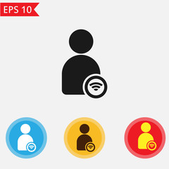 User of wifi icon Vector.