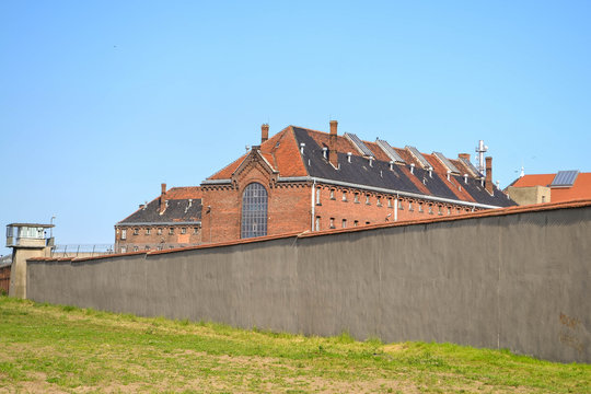 The prison in Wronki, the largest prison in Poland holding over 1400 prisoners