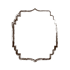 heraldic monochrome silhouette decorative frame and blurred