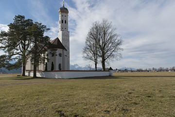 Wallfahrtskirche St. Coloman bei Schwangau, Allg&auml;u, Bayern