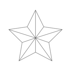 star award flat icon monochrome silhouette