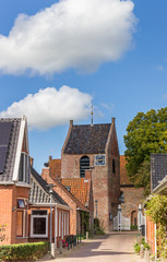 Church tower in the medieval village of Ezinge