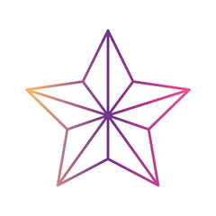 Obraz premium star award flat icon gradient color silhouette from purple to red