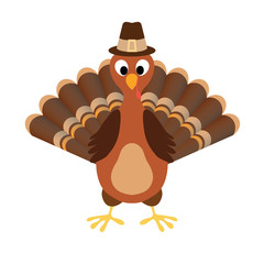 Turkey Happy Thanksgiving vector