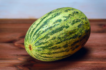 melon on a wooden background