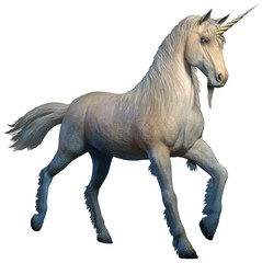 Fototapeta na wymiar Unicorn from legend 3D illustration