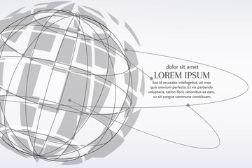 Abstract image of a planet Earth in the form of a starry sky or space, consisting of points, lines, and shapes in the form of planets, stars and the universe. Earth vector wireframe concept. Vector.