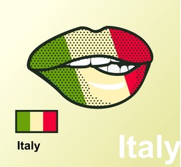 Lips with national flag