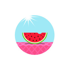 sun-watermelon-flat-vector