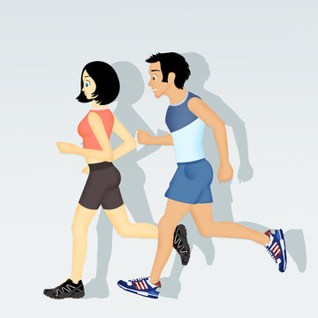 couple running