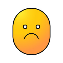 Sad smile color icon