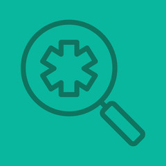 Fototapeta premium Ambulance search linear icon