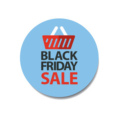 flat black friday sale price tag sticker