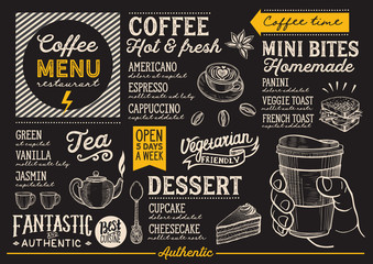 Coffee menu restaurant, drink template. - 175203887
