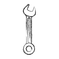 spanner flat icon monochrome blurred silhouette